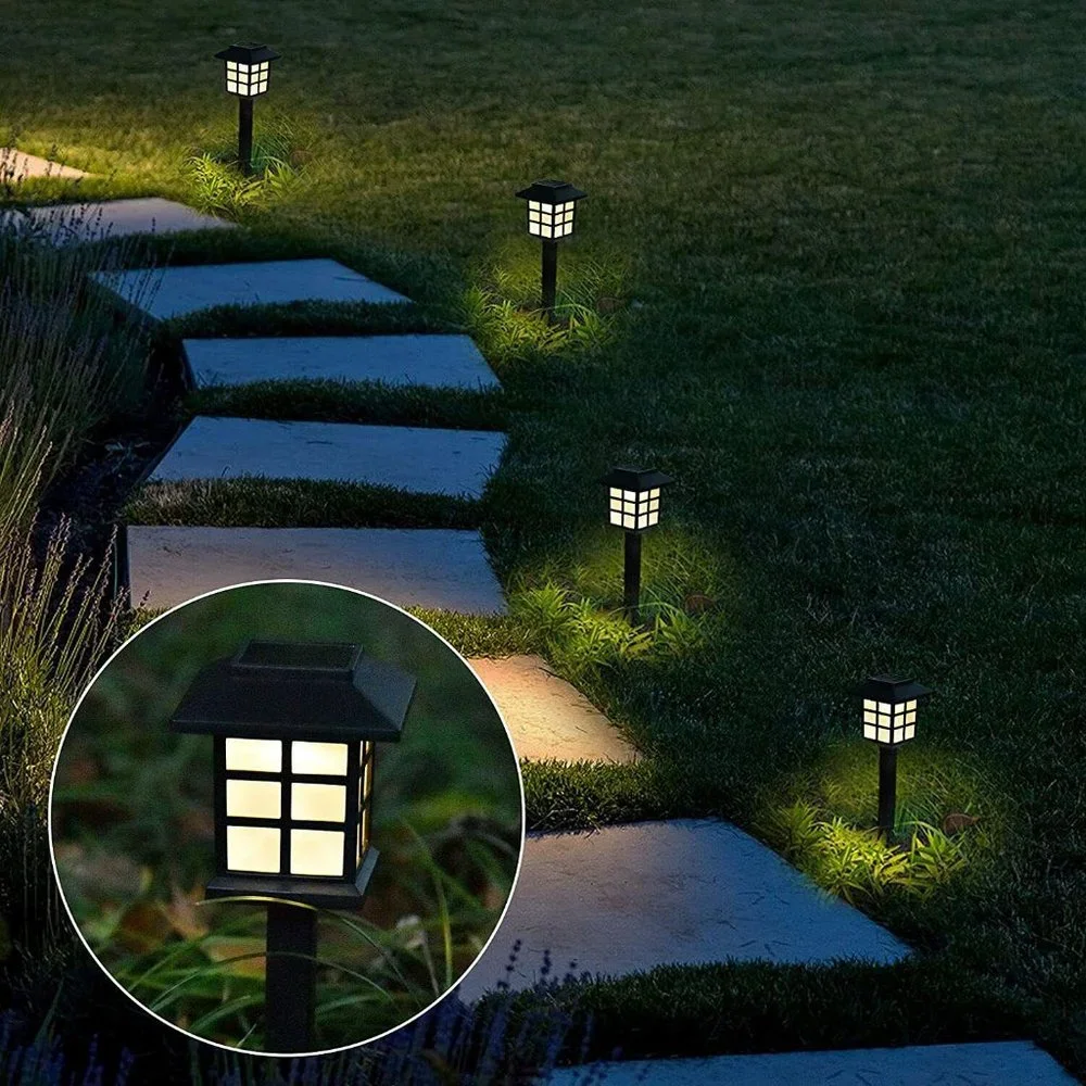 Outdoor Solar Lights (12 Pack) White Light Solar Pathway Lights
